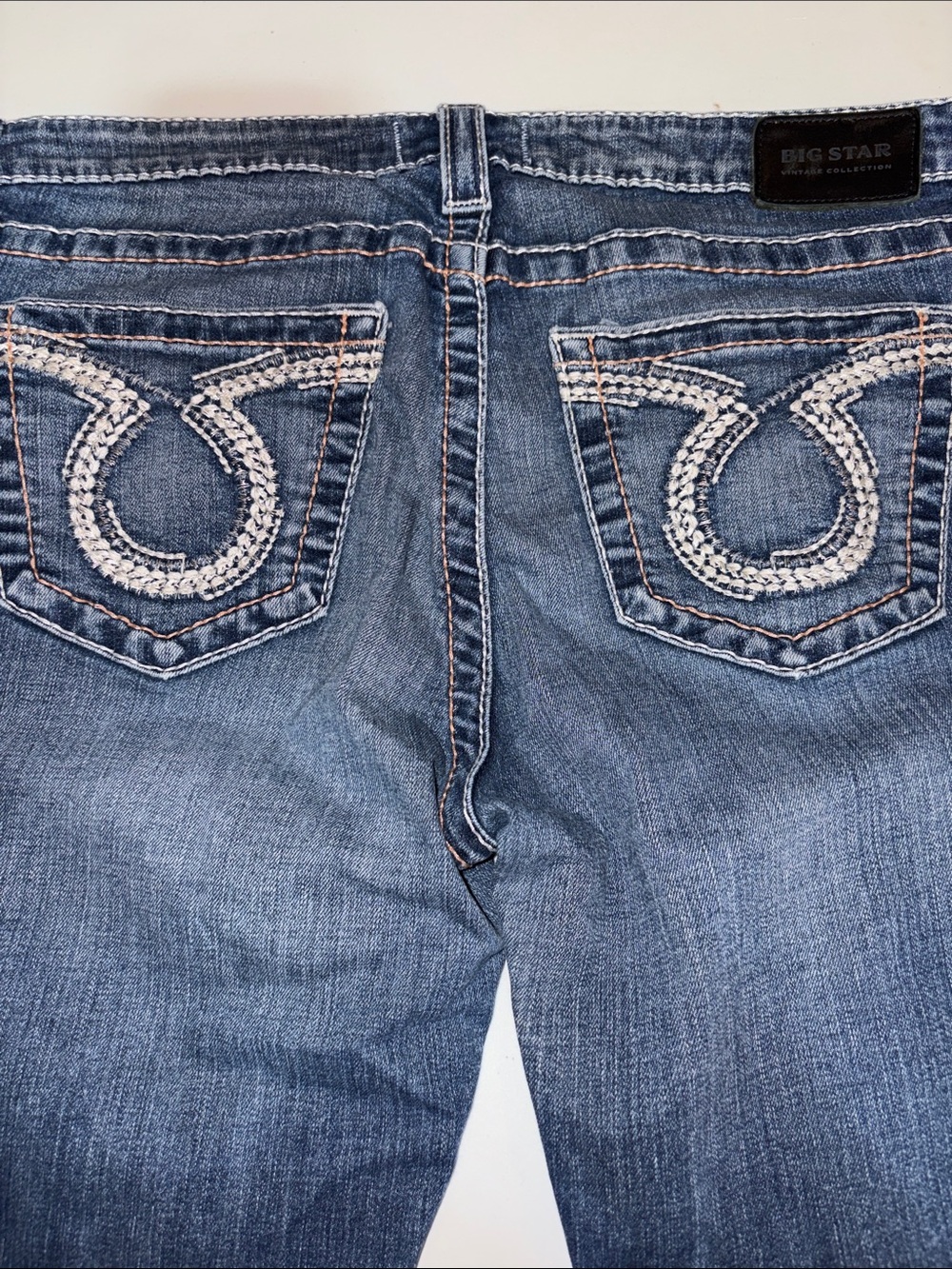Big Star Blue Bootcut Jeans with Embroidered Back Pockets